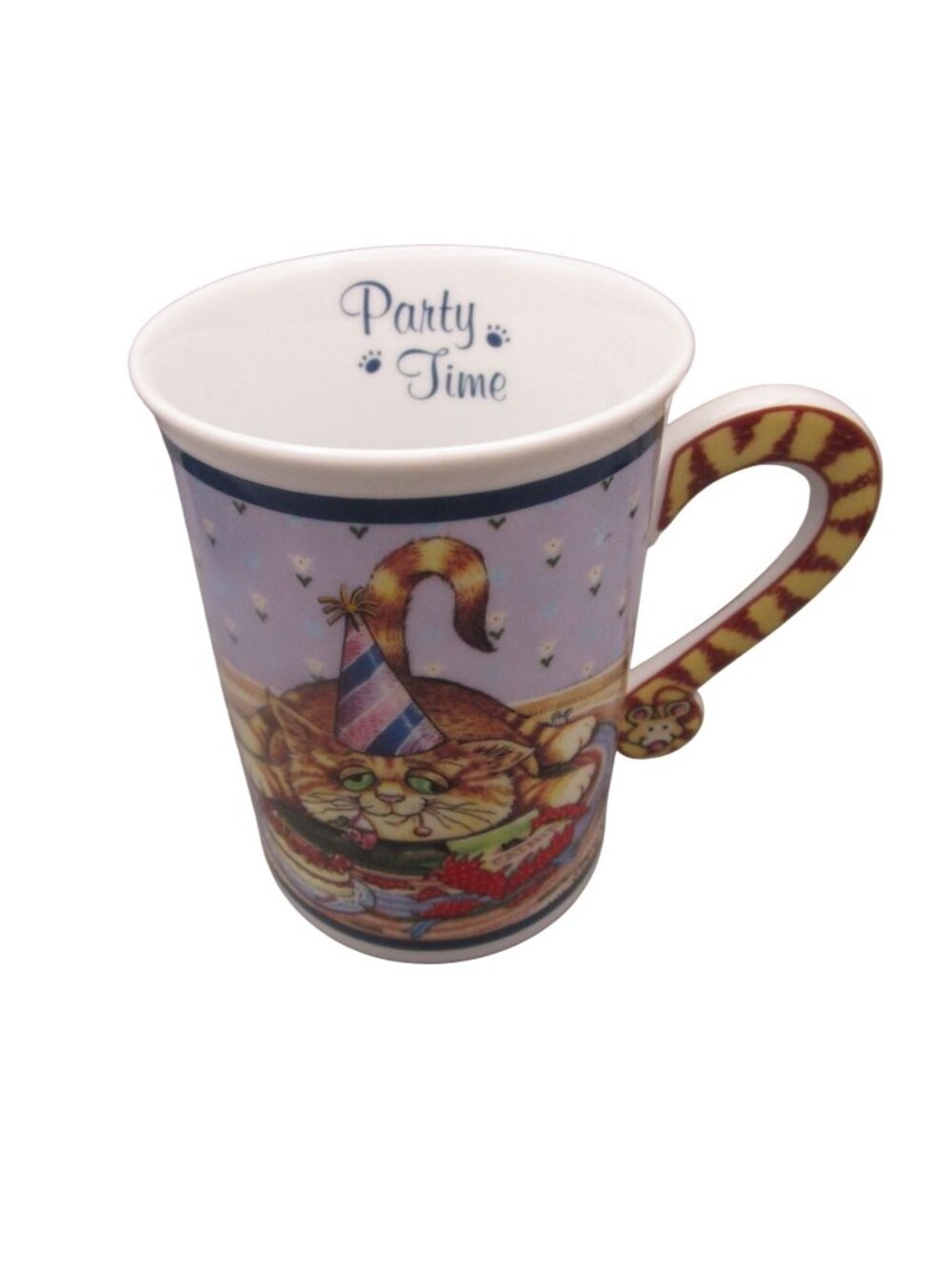 Vintage Party Time Comical Cats Porcelain Mug Gary Patterson Danbury Mint